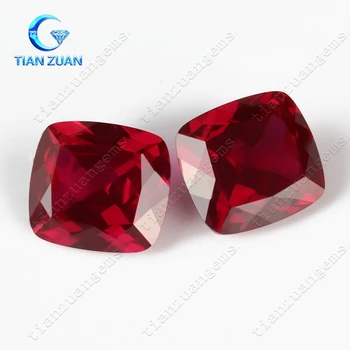 5# red antique cushion shape Synthetic Ruby or Corundum for jewelry making