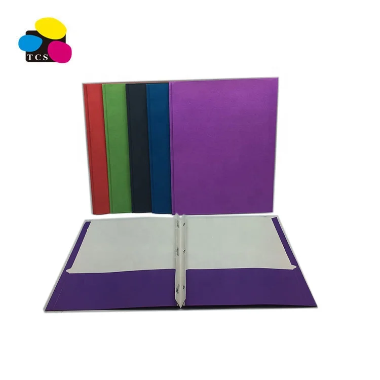 Папки для файлов из крафт-бумаги 2 кармана разные цвета 100 шт./коробка