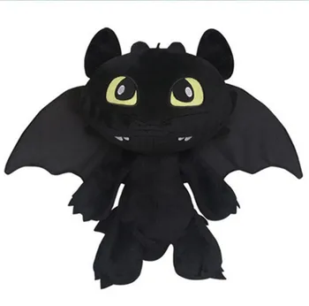 Black big eye dragon wing wholesale soft animals stuffed toy