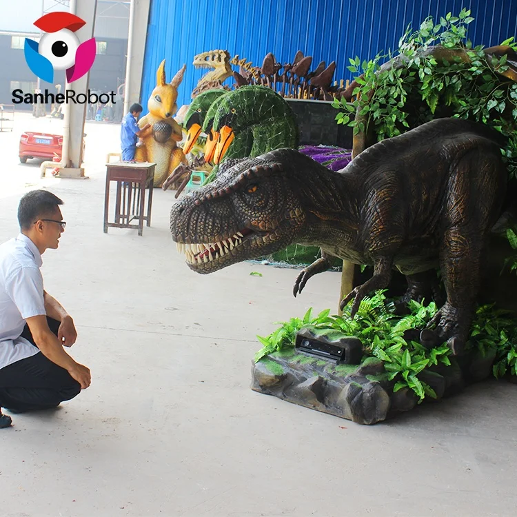 Realistic Interactive Animatronic Robotic Dinosaur for Jurassic Park Life Size Animatronic Dinosaur Models Outdoor