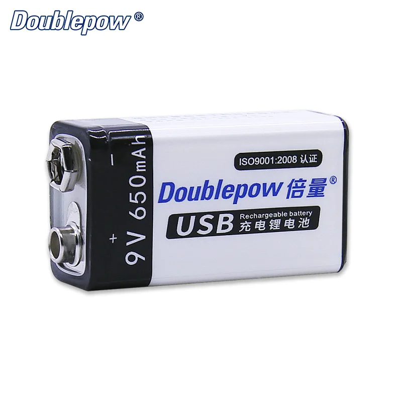 Flat Cell 9v Lithium Ion 650mah Usb Metal Polymer Battery