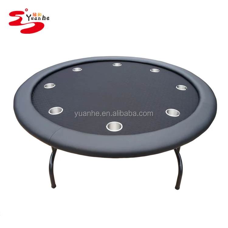 48 Inch Best 8 Player Cheap Round Folding 3 Card Game Poker Tables for Sale Green
