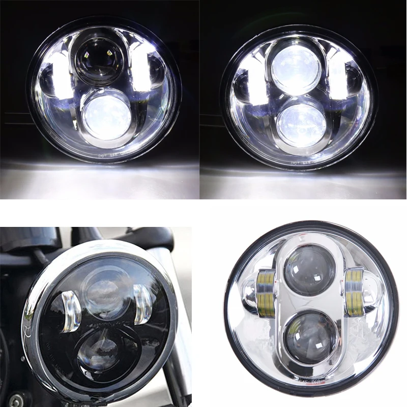 Система освещения мотоцикла, мотоциклетные круглые светодиодные фары 5,75 дюйма, светодиодная фара для harley