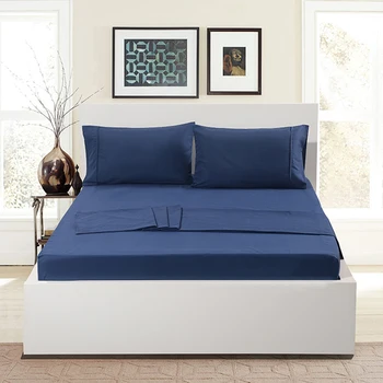 Ataya wholesale luxury polyester cheap microfiber 4 piece king size bed sheet set