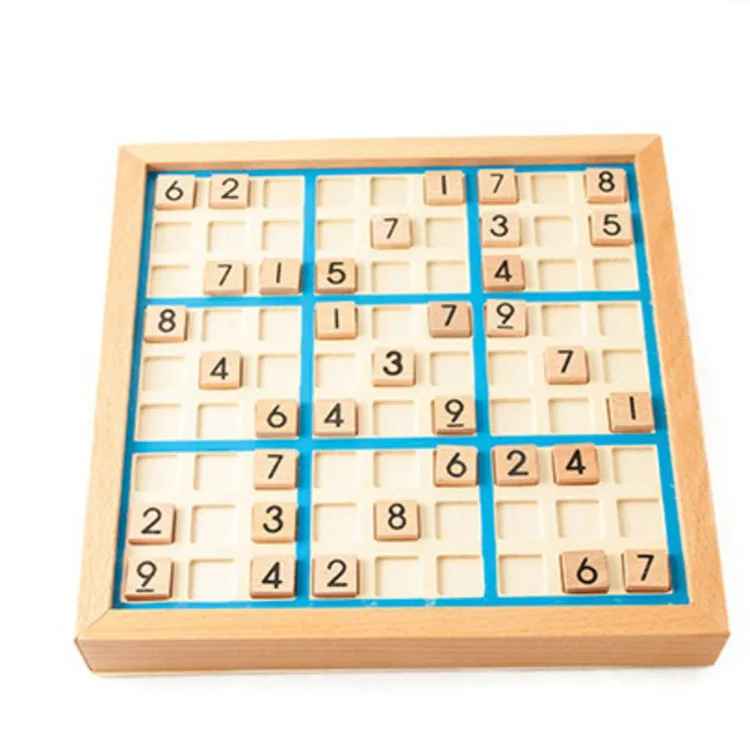 Educational Logical Thinking Toy Table Board Game Toy Wooden Jiugongge Sudoku Chess