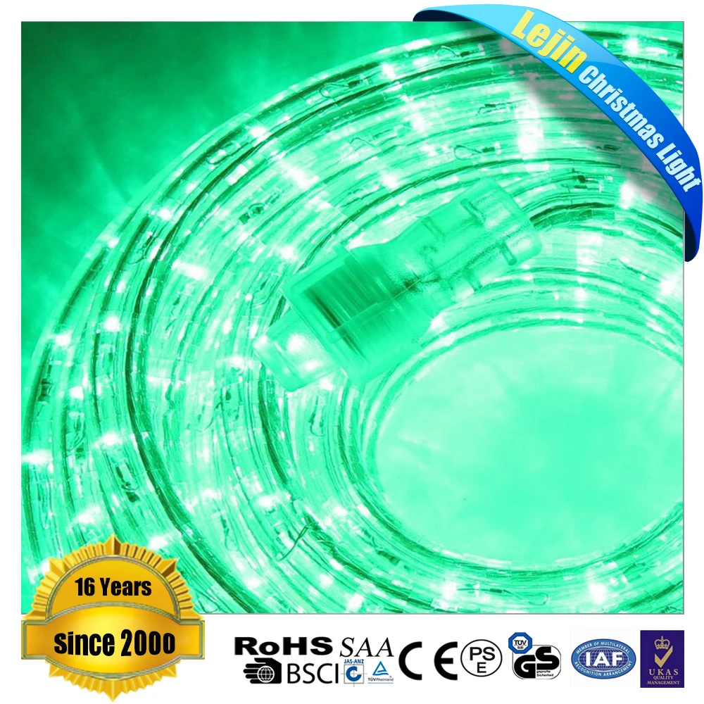 CE RoHS UL Зеленый LED Rope