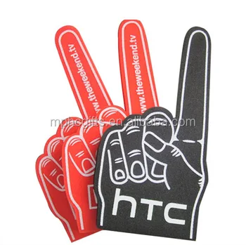 #1 No.1 Custom Red Foam Hand Sponge Hand Foam Finger with index finger point upward