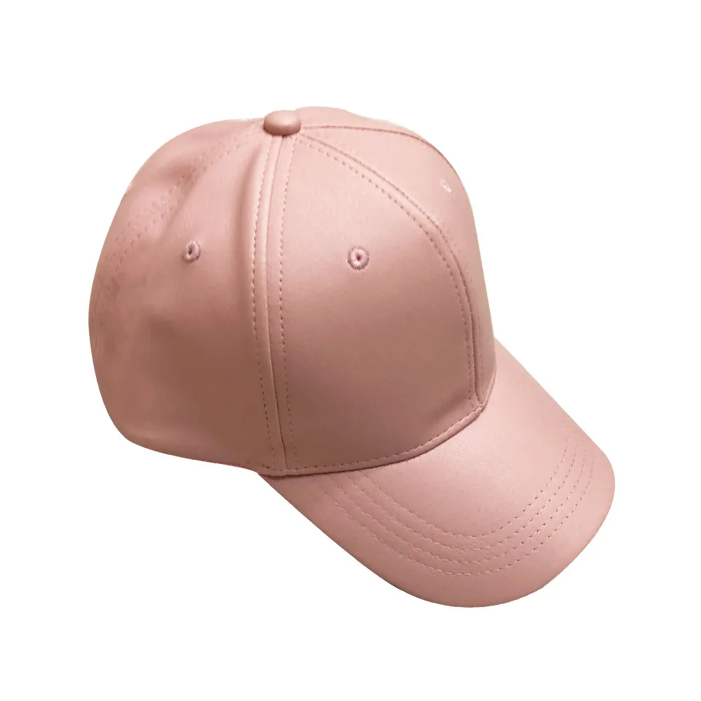 Baseball fitted cap leather 