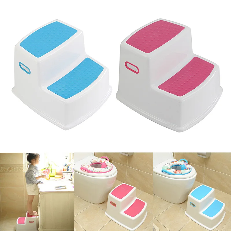 Kids Children Toddler Plastic Step Stool Anti-Slip Toilet Potty Training. 