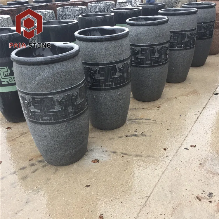 product bathroom travertine pedestal natural granite stone sink-1