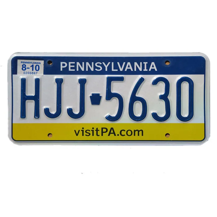 Пользовательский тисненый с Иисусом Печатный Алюминиевый номерной знак без рисунка