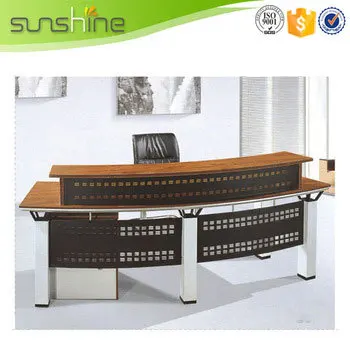 harga pabrik meja resepsionis kantor meja putih peredam desain hijau dengan rangka Besi Modern