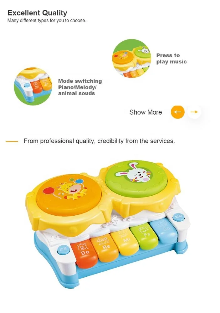 Early Education Amusement Park Keyboard Musical Baby Piano Animal Toy for Sale