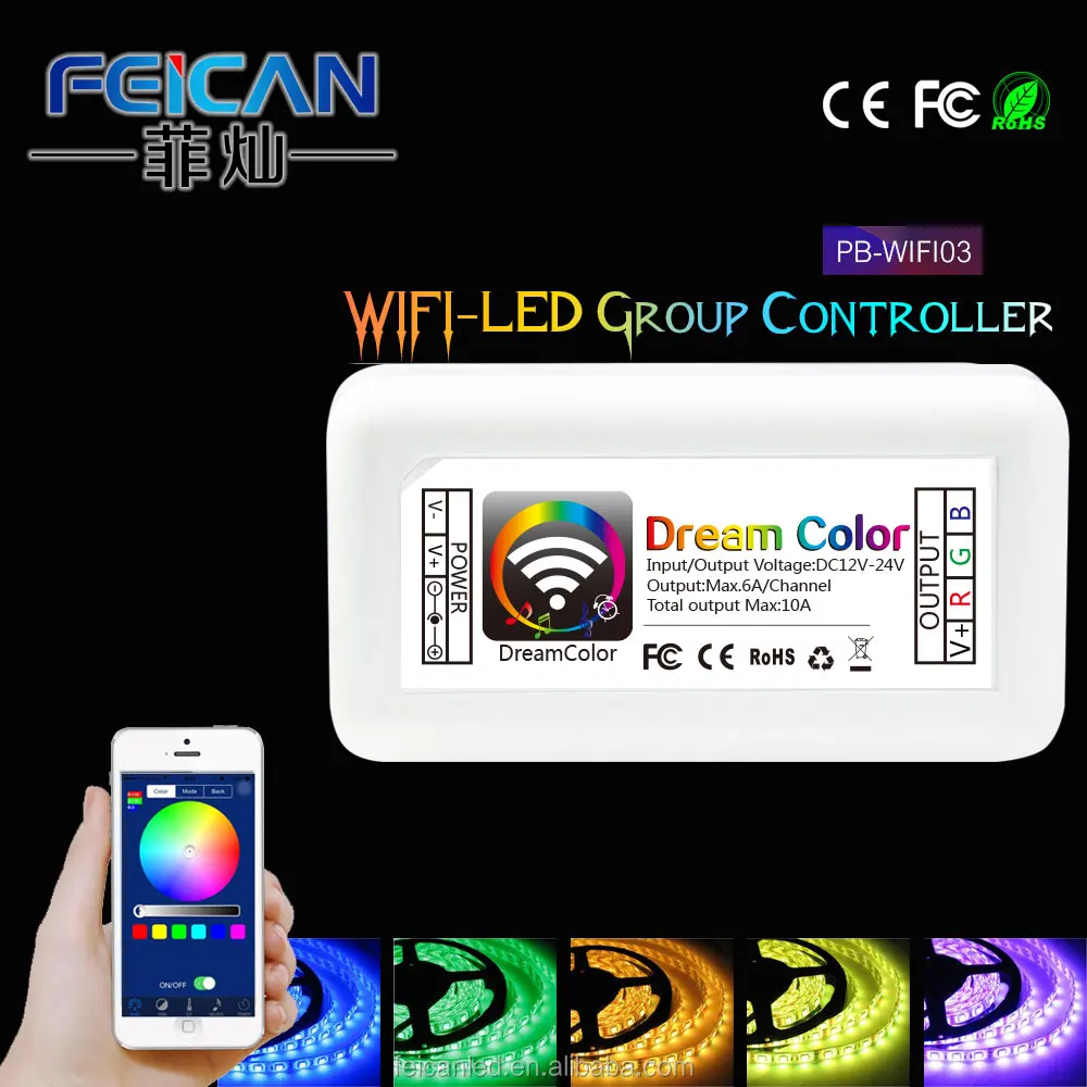High Quality Led Rgb Wifi Controller Set Bluetooth Music Voice Control Strip Lights With Microphone