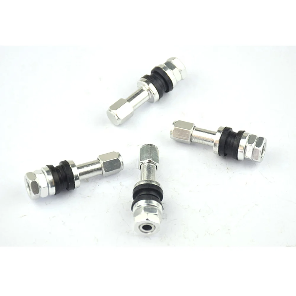 Valves Schrader Pour Pneus Tubeless - Lot De 4, Métal, Filetage TR43E, Longueur 47 Mm, Pour Jante De 11.5 Mm, Max 120 PSI