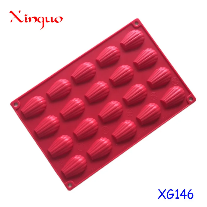 Moule à Madeleines En Silicone Alimentaire – 20 Cavités – Dimensions 30 X 20 Cm – Résistant De -40°C à 240°C – Antiadhésif Et Sans BPA