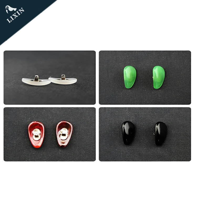 Bridge Silicon Nose Pad Spectacle Glasses Spare Parts Eyeglass Accessories Nose Pad Soft Metal Insert Screw Lock Nose Pad