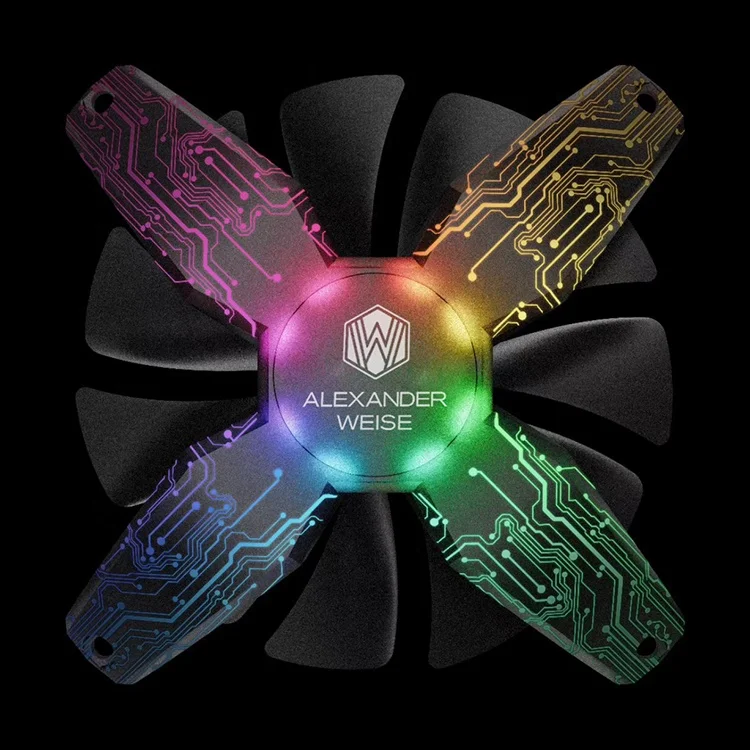 Регулируемый цветной rgb-вентилятор со светодиодной подсветкой, высоким статическим давлением, 120 мм, ШИМ-вентилятор для управления материнской платой, акриловый rgb-вентилятор