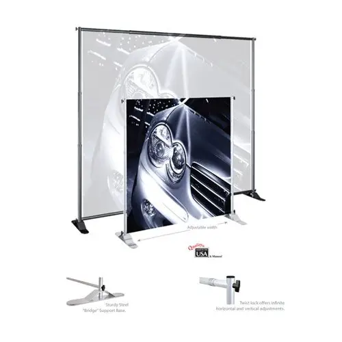 NO CHINA Adjustable Step and Repeat Telescopic Banner backdrop Stand Trade show 
