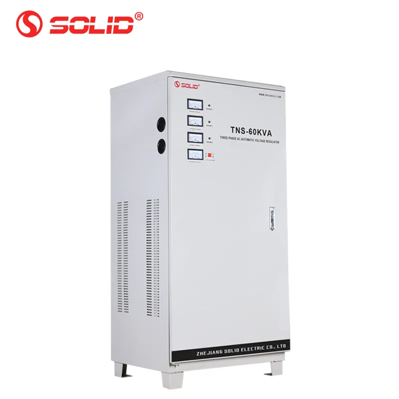 Solid Electric 60KW 3 Phase Voltage Stapilaizar 220V 380V 440V Servo Automatic Voltage Regulator 60KVA for 400V