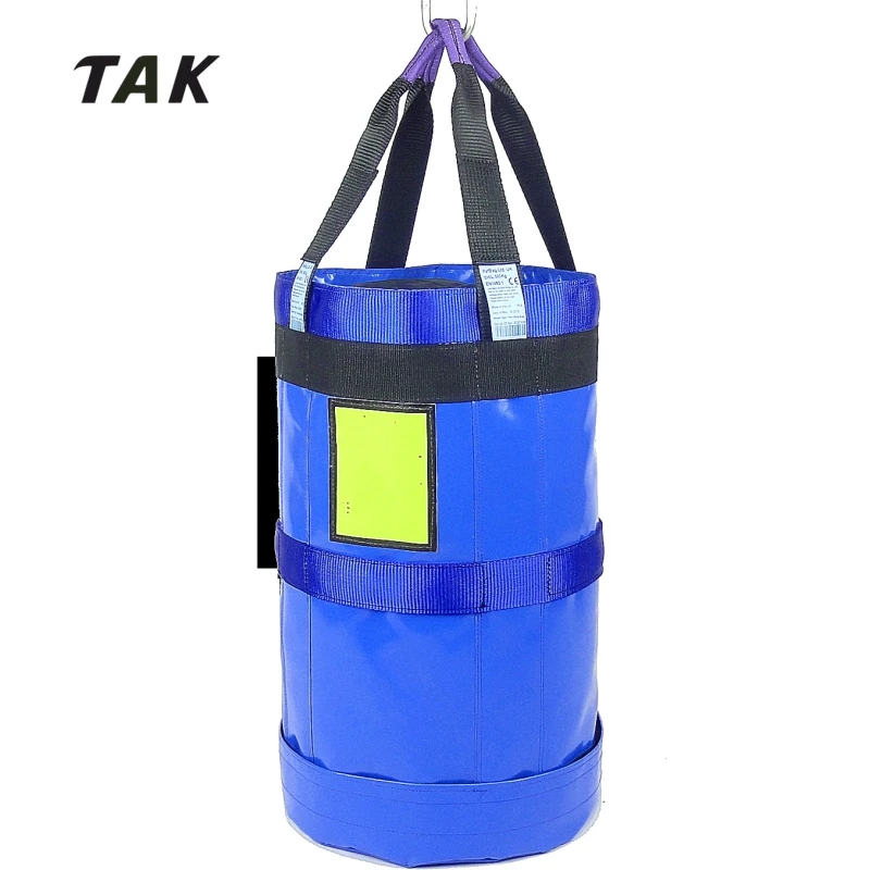 Tak High Quality 50 Kg Open Top Round Slings Oxford Vinyl Pvc Tarpaulin Scaffolding Tool Lifting Bags