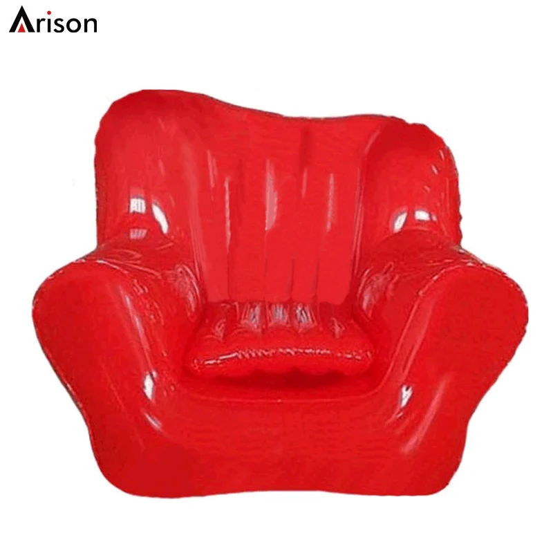 red inflatable chair