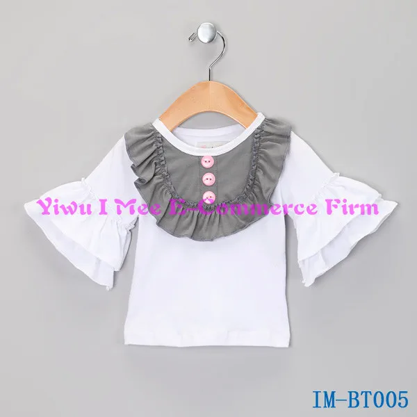 girls white ruffle blouse