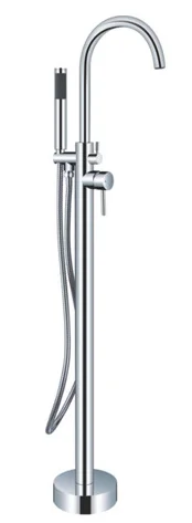 Напольные хромированные смесители для ванны и душа с двойной ручкой