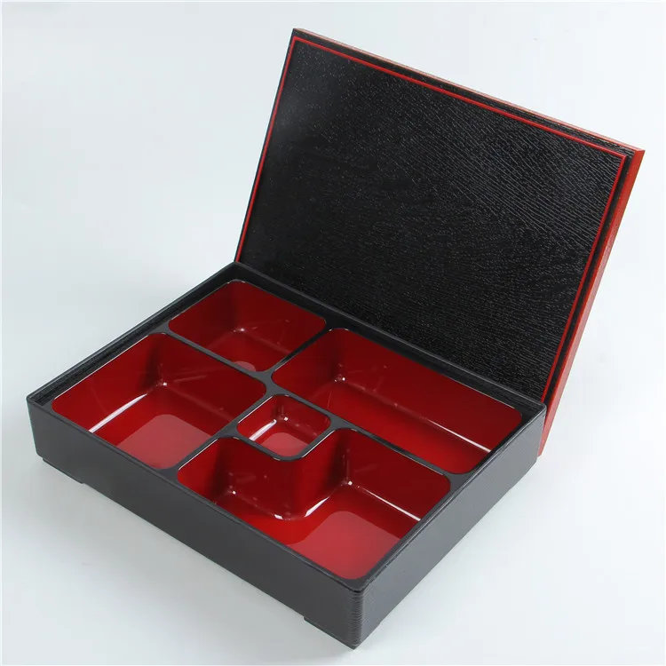 Оптовая продажа, японский пищевой контейнер bento box для суши, деревянный контейнер из АБС-пластика