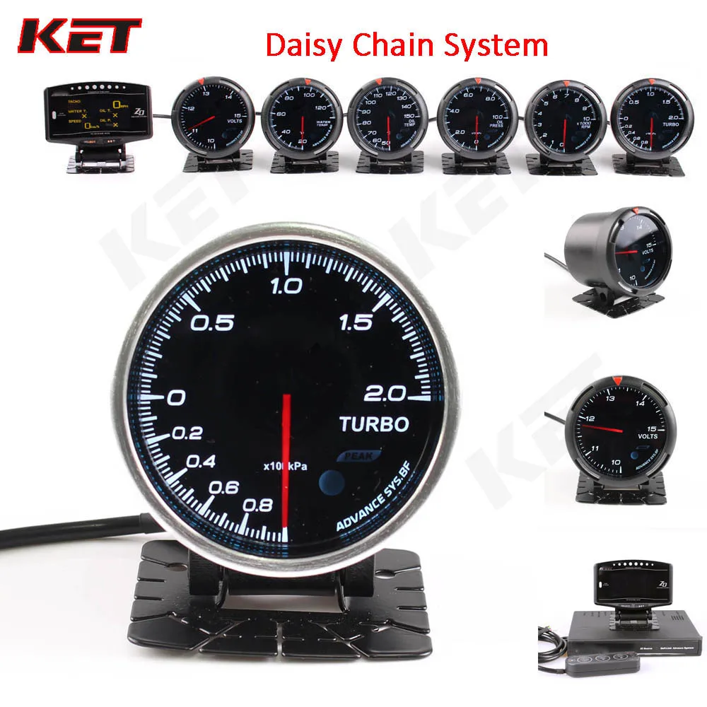 Defi Advance BF System Daisy Chain Auto Gauge Volt Water Temp Oil Temp Oil Press Tachometer RPM Vacuum EGT Turbo AFR Fuel Press
