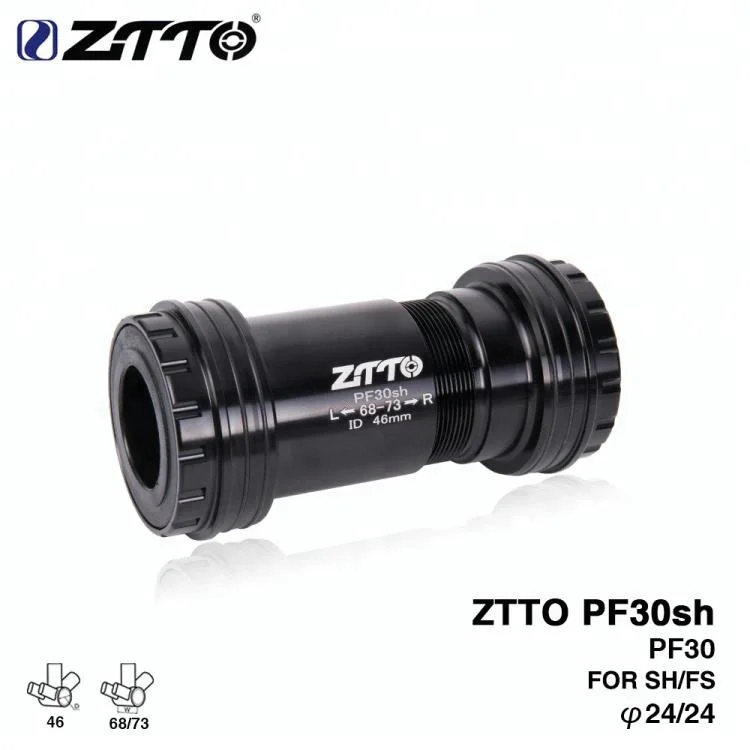 ZTTO PF30sh PF30 24mm Adapter Bicycle Bottom Brackets Press Fit Lock Axle  for MTB Road Bike Parts 24mm Crankset Chainset