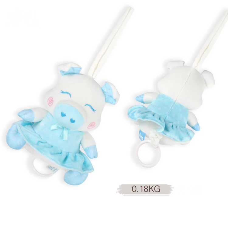 Персональная подвесная игрушка-кролик из плюша и спина в виде червя, детская погремушка