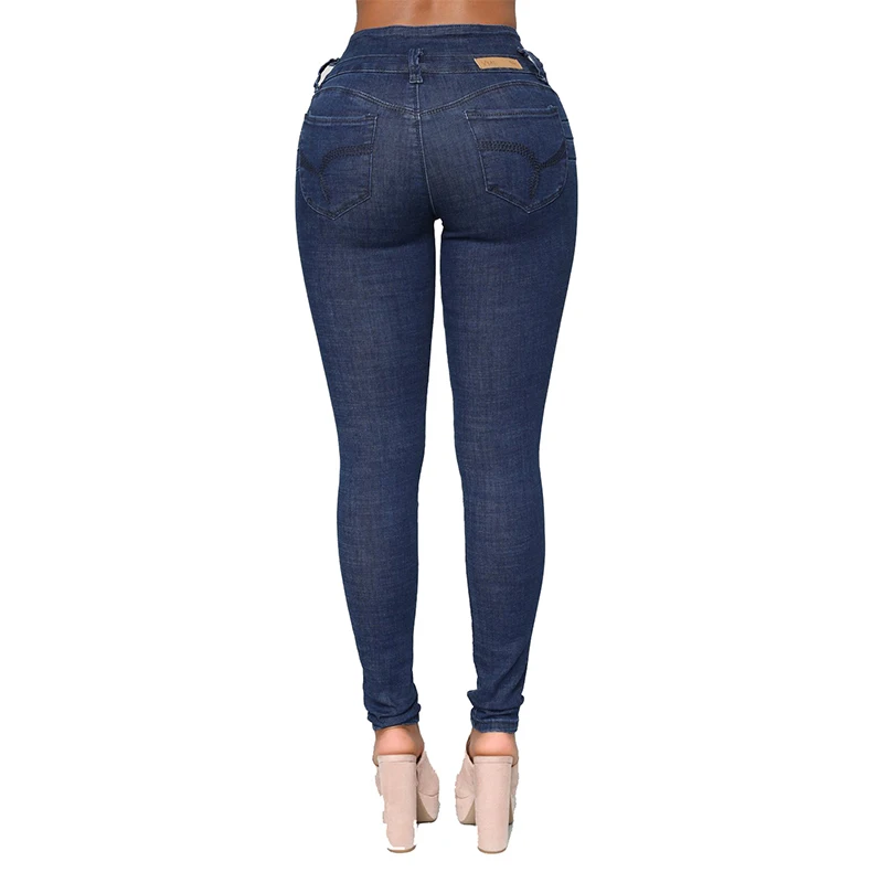 Skinny Denim Biker Jeans Wanita 