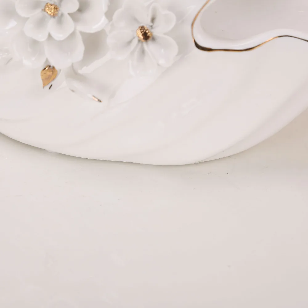 Свадебное украшение для дома фарфоровый материал статуя лебедя влюбленных пар