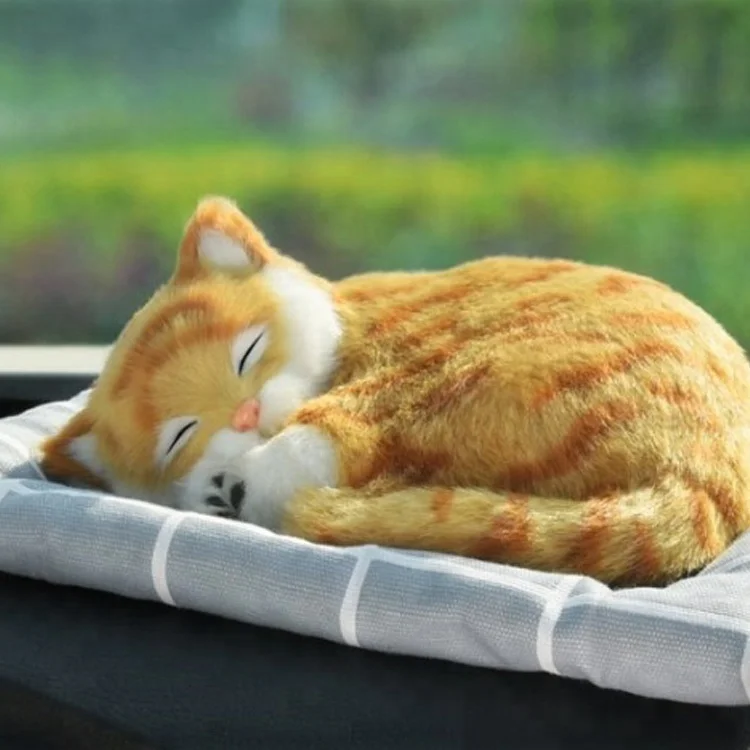 2019 vente chaude Simulation chats chaton peluche en peluche chat endormi  ronronnement chat jouet pour cadeau mode unisexe pièces ISO9001 0-10cm