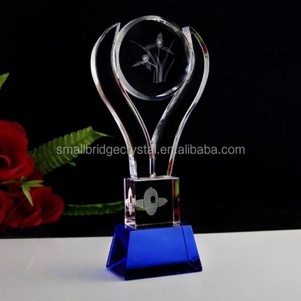 Crystal Blank Trophy Plaques Award mit benutzerdefinierten Worten eingraviert für Souvenir-Geschenk