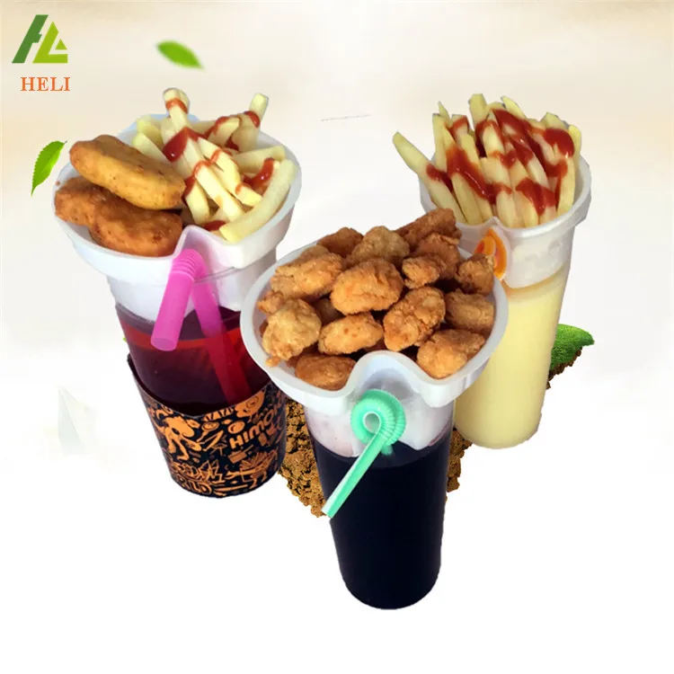 Disposable PS plastic cup top snack tray - Buy top snack tray, top