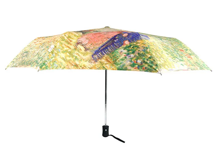 Fantastic Van Gogh Oil Painting Auto Open Close Chromatic Folding Umbrella