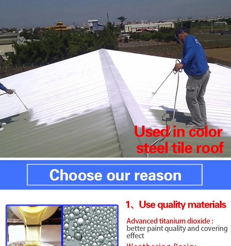 White Reflect Fireproof Acrylic Roof Waterproof Heat Insulation Coating For Metal Roof Buy