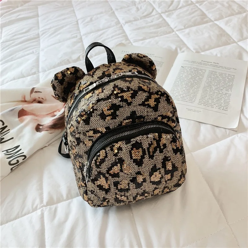 girls leopard backpack