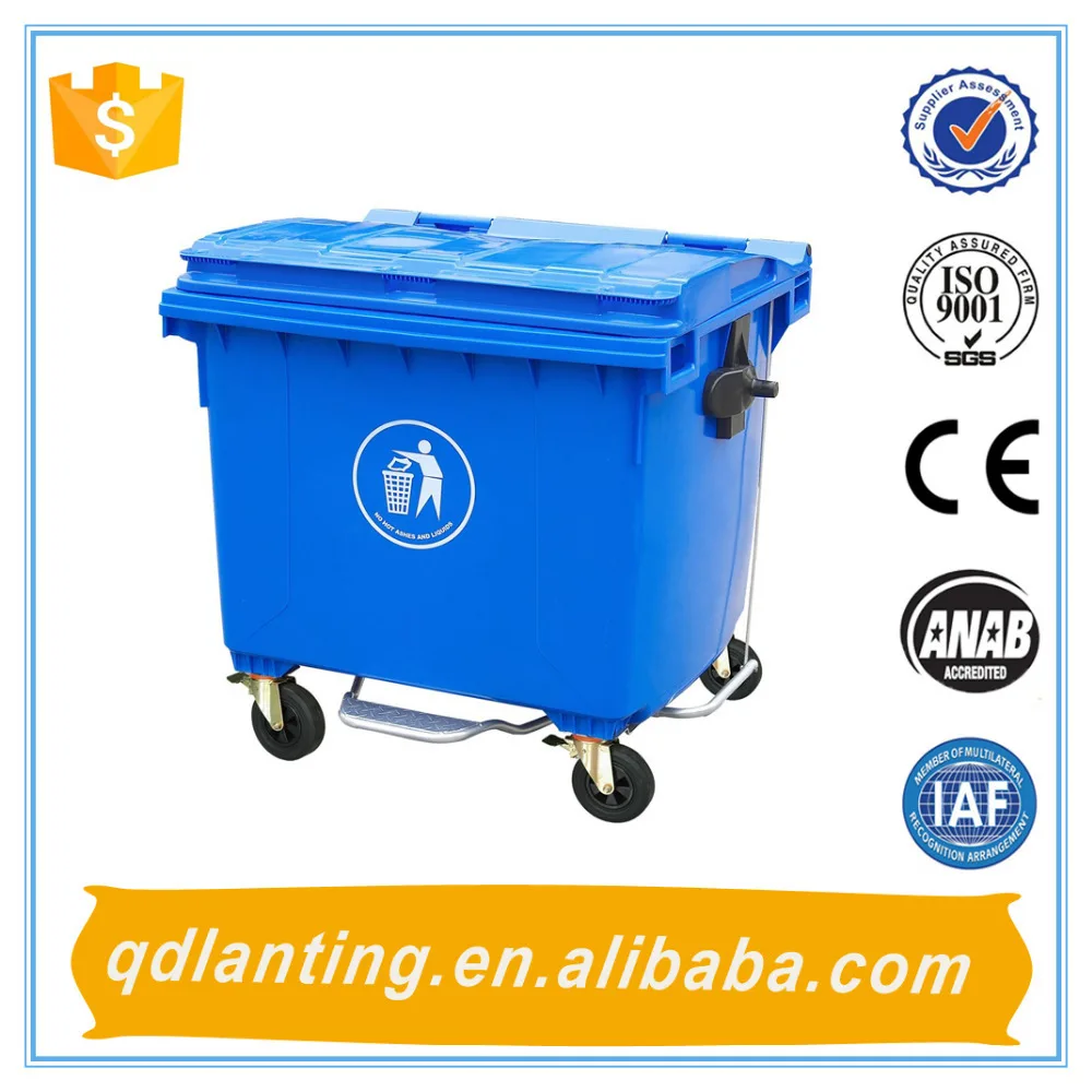 High Quality 1100L Plastic Trash Can Recycle Outdoor Waste Large Garbage  Bins with Wheels Manufacturer and Supplier