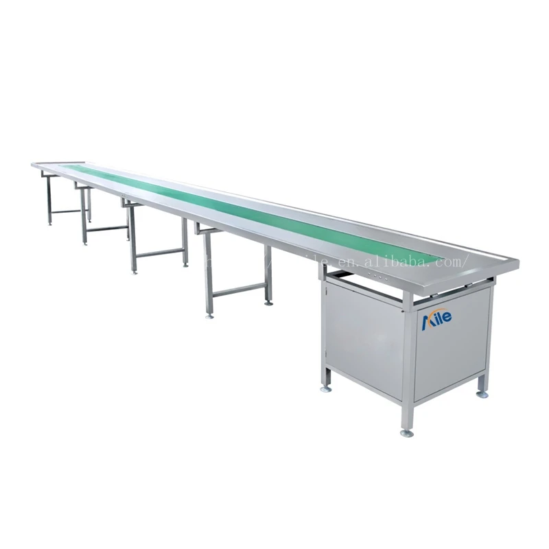 โต๊ะทำงานสแตนเลส 4 6 8 เมตร พร้อมสายพานลำเลียง PVC ราคาโรงงาน