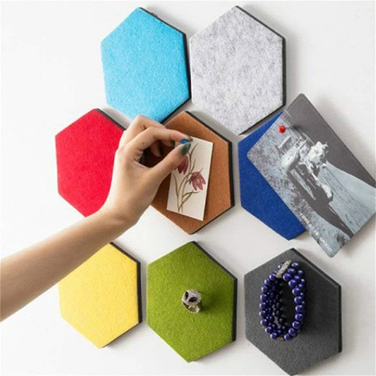 Details about   Self-Adhesive Cork Board Wood Hexagon Stickers Wall Message Bulletin Home Decor 