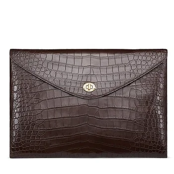 sac a main femme Large Capacity leather Envelope clutch, Alligator Leather Business Briefcase Envelope bag for men