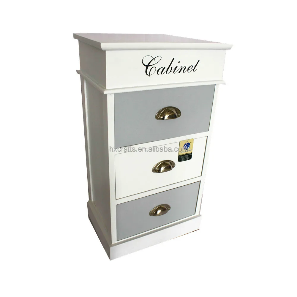 Assembled 3 Chest of Drawers White Hallway Bedside Storage Unit Cabinet 