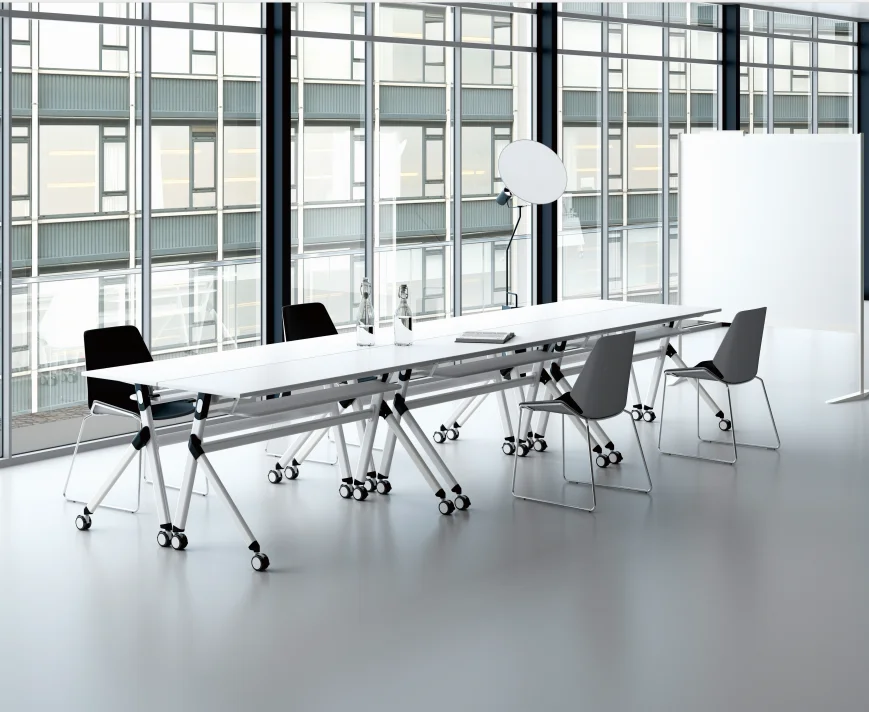 Movable Conference Table Conference Room Table Modern Folding Conference Table Study Desk Office Desks and Workstations