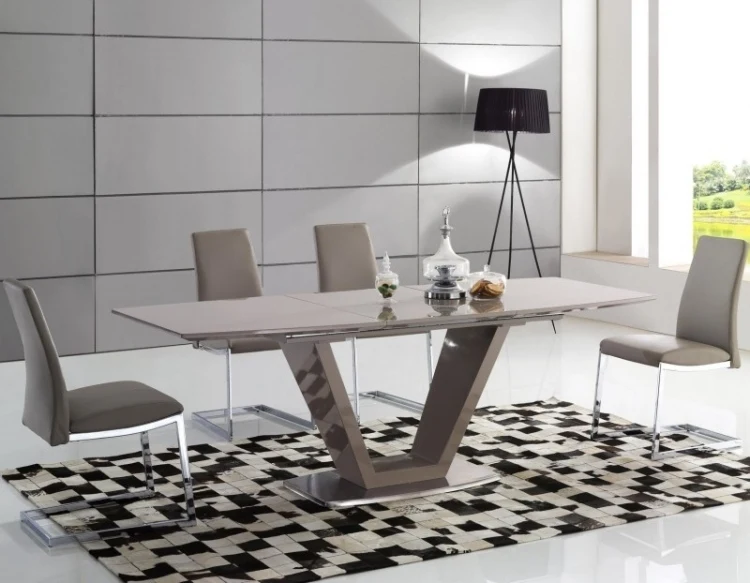 Luxury Dining Room Set 8 Seats Extendable Wooden Dining Table Set And