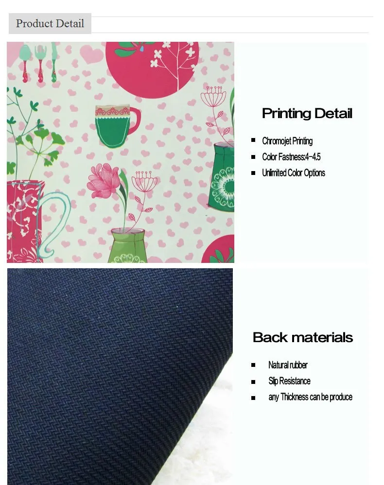 Превосходный материал в китайском стиле, набор водонепроницаемых подставок из натурального каучука с индивидуальным принтом