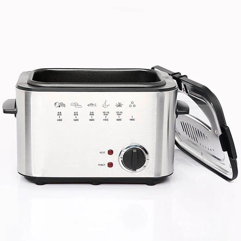 1200 Вт 1 2 л квадратная электрическая фритюрница бытовые фритюрницы масляные фильтры для домашнего использования
