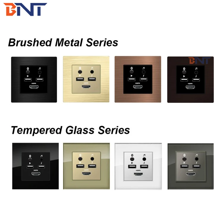 Система передачи аудио и видео BNT, медиа-концентратор с беспроводными синими зубьями для отеля, электрическая настенная умная розетка usb